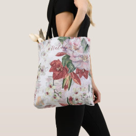 魅力的なモノグラム埃と豪華なブルゴーニュかわいい トートバッグ