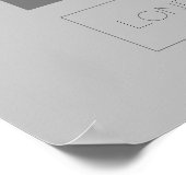 魅力的なモノグラム グレー シンプル ポスター (角)