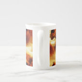 魅力的なラクダの顔 ボーンチャイナマグカップ (裏面)