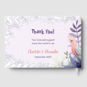 魅力的なラベンダーのベビーシャワー ゲストブック (裏面)