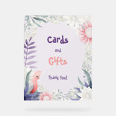 魅力的なラベンダージェンダーニュートラルカード&ギフト アクリルサイン (正面)