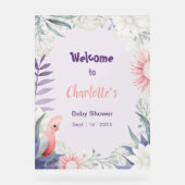 魅力的なラベンダージェンダーニュートラル赤ちゃんシャワー アクリルサイン (正面)