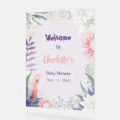 魅力的なラベンダージェンダーニュートラル赤ちゃんシャワー アクリルサイン (傾斜)