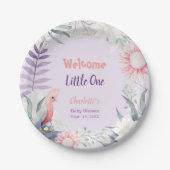 魅力的なラベンダージェンダーニュートラル赤ちゃんシャワー ペーパープレート (正面)
