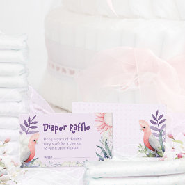 魅力的なラベンダージェンダー中立おむつラッフル エンクロージャーカード