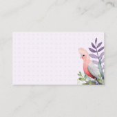 魅力的なラベンダージェンダー中立おむつラッフル エンクロージャーカード (裏面)