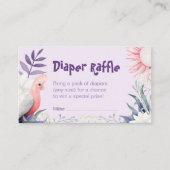 魅力的なラベンダージェンダー中立おむつラッフル エンクロージャーカード (正面)