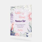 魅力的なラベンダードリンクの看板ベビーシャワー アクリルサイン (傾斜)