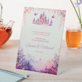 魅力的なラベンダールネッサンス結婚城 台座サイン (インサイチュ)