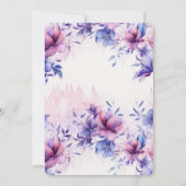 魅力的なラベンダールネッサンス結婚城 招待状 (裏面)