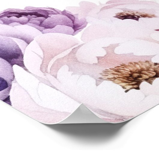 魅力的なラベンダー結婚ヘイズの座席表 ポスター (角)