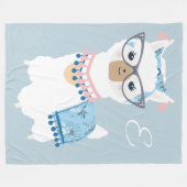 魅力的なラマ毛布 フリースブランケット (正面(横))