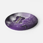 魅力的なランジェリーのバチェロレッテ|の紫色 ペーパープレート (アングル)