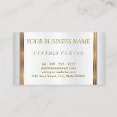 魅力的なリップ金ゴールド紙吹雪&パープルリップ 名刺 (裏面)