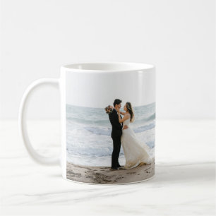 魅力的なロマンチックな結婚式の日の写真マグカップ コーヒーマグカップ