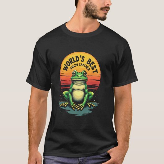 魅力的な世界一のカエル捕り Tシャツ (正面)