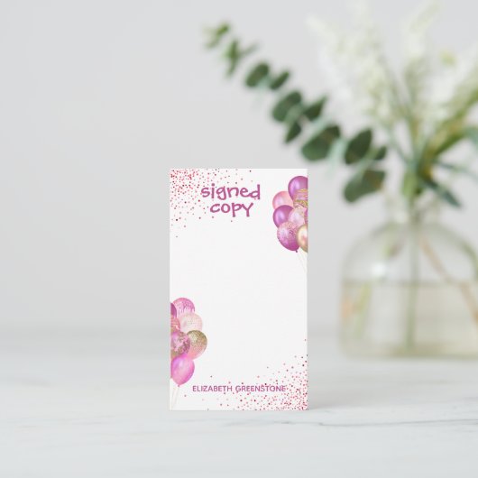 魅力的な作家プロモーション署名済みコピー エンクロージャーカード (スタンド正面)