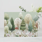 魅力的な冬のクリスマス シーン シーズンカード (スタンド正面)