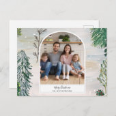 魅力的な冬の森のクリスマス写真はがき ポストカード (正面/裏面)