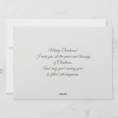 魅力的な冬の風景 鹿 メリークリスマス シーズンカード (裏面)