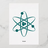 魅力的な力のティール(緑がかった色)箔招待状 箔招待状 (裏面)