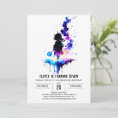 魅力的な印刷可能なウィザードドライ誕生日 招待状 (スタンド正面)