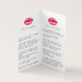 魅力的な唇プロダクトディストリビューターの名刺 名刺 (内部)