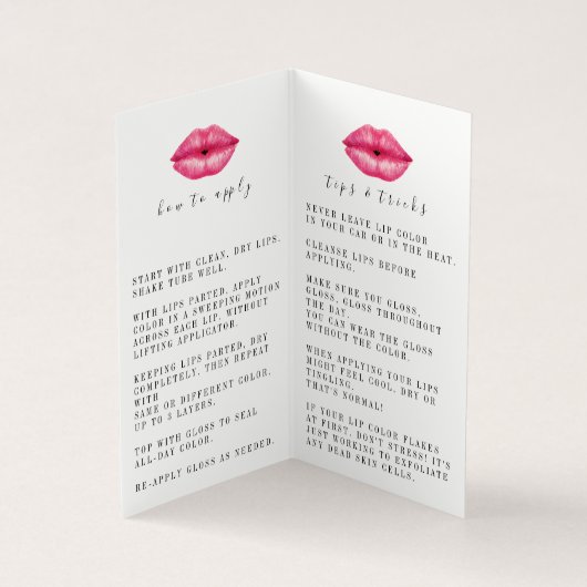 魅力的な唇プロダクトディストリビューターの名刺 名刺 (内部)