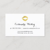 魅力的な唇|ののどの金ゴールドホイル 名刺 (裏面)