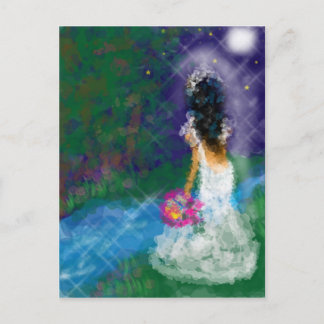 魅力的な夕べ、お祝い、誕生日、ブライダル インビテーションポストカード