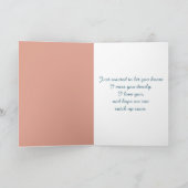 魅力的な夢：ピンクのお洒落妖精ポートレート カード (内部)