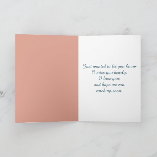 魅力的な夢:ピンクのお洒落妖精ポートレート カード (内部)