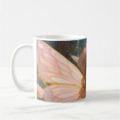 魅力的な夢:ピンクのお洒落妖精ポートレート コーヒーマグカップ (左)