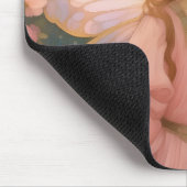 魅力的な夢：ピンクのお洒落妖精ポートレート マウスパッド (コーナー)