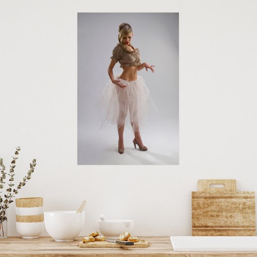 魅力的な女性 ポスター (キッチン)