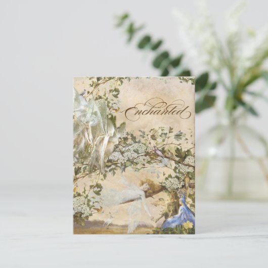 魅力的な妖精の国、ヴィンテージウェディング招待状 招待状 (スタンド正面)