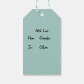 魅力的な子供たちのデザイン ギフトタグ (裏面)