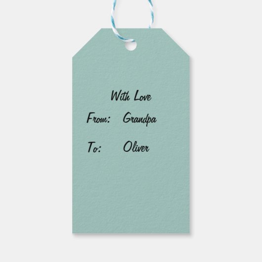 魅力的な子供たちのデザイン ギフトタグ (裏面)