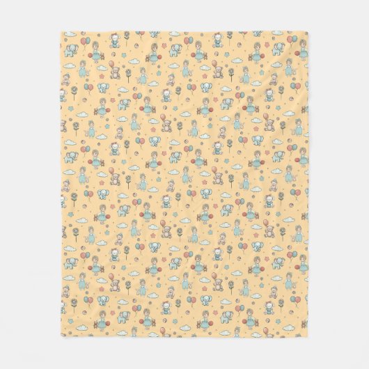 魅力的な子供たち フリースブランケット (正面)