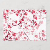 魅力的な宿泊施設 赤いハート エンクロージャーカード (裏面)