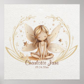 魅力的な小さな女の子フェアリーのウォールアートポスター ポスター (正面)