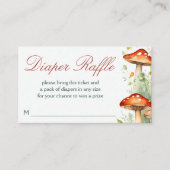 魅力的な庭の妖精の赤ちゃんシャワーおむつラッフル エンクロージャーカード (正面)