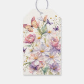 魅力的な庭の蝶の赤ちゃんシャワーの好意 ギフトタグ (裏面)