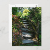 魅力的な庭園の道 ポストカード (正面/裏面)