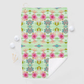 魅力的な折衷庭園：多様なフローラ美しい ゴルフタオル (インサイチュ)