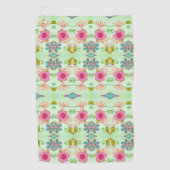 魅力的な折衷庭園：多様なフローラ美しい ゴルフタオル (正面)