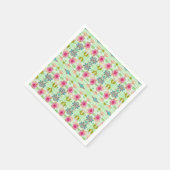 魅力的な折衷庭園:多様なフローラ美しい スタンダードカクテルナプキン (角)