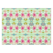 魅力的な折衷庭園：多様なフローラ美しい テーブルクロス (正面(横))