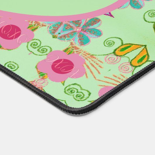 魅力的な折衷庭園：多様なフローラ美しい デスクマット (コーナー)