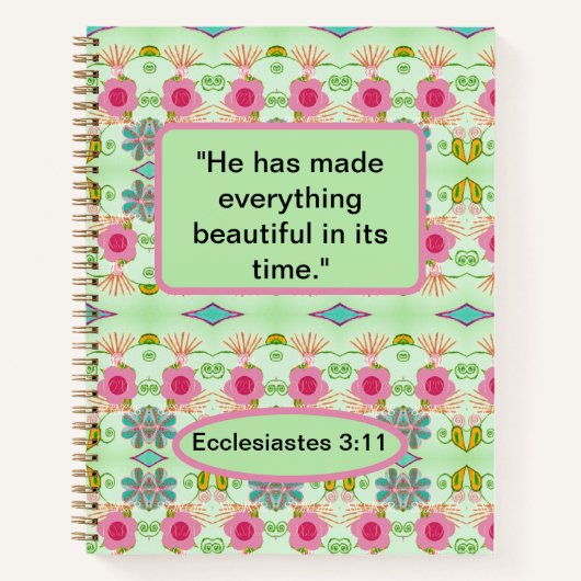 魅力的な折衷庭園:多様なフローラ美しい ノートブック (正面)